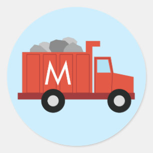 Trucks Boys Cute Kid's Name Envelope Seal Stickers