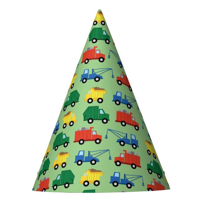Trucks Cars Cute 1st Birthday Party Theme Hat (Front)