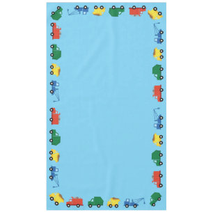 Trucks Cars Cute 1st Birthday Party Theme Tablecloth