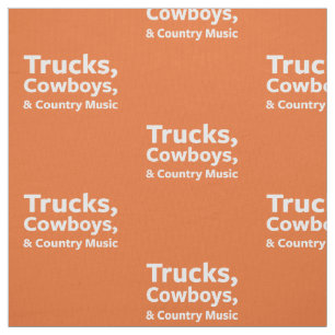 Trucks, Cowboys and Country Music Fabric