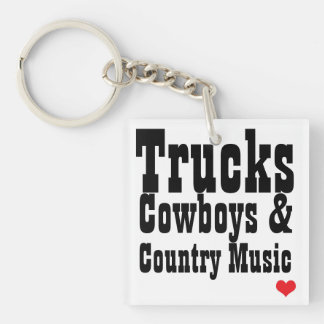 Trucks Cowboys & Country Music Key Chain