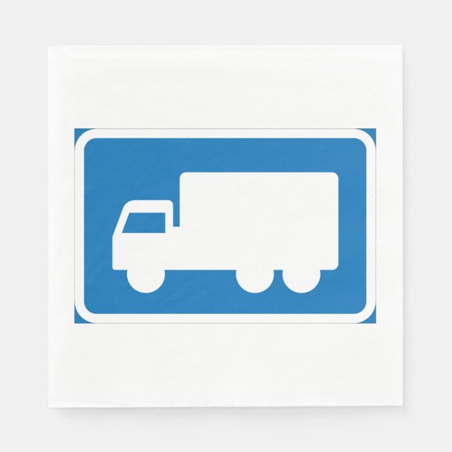 Trucks Road Sign Napkins (Front)