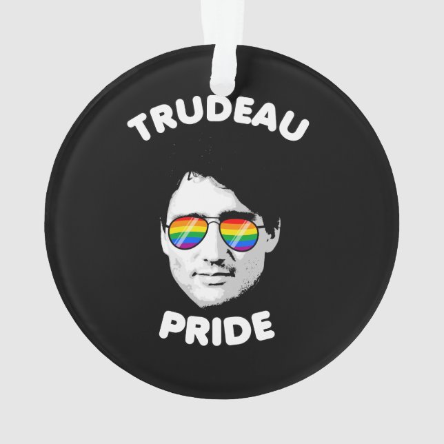 Trudeau Pride Sunglasses Ornament (Back)