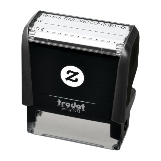 True And Certified Copy Self-inking Stamp 