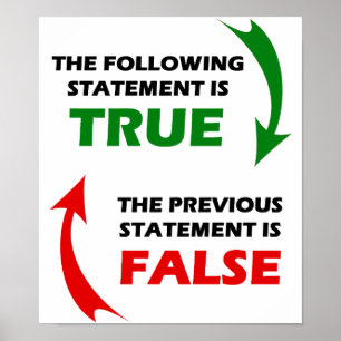 True and False Statements Poster