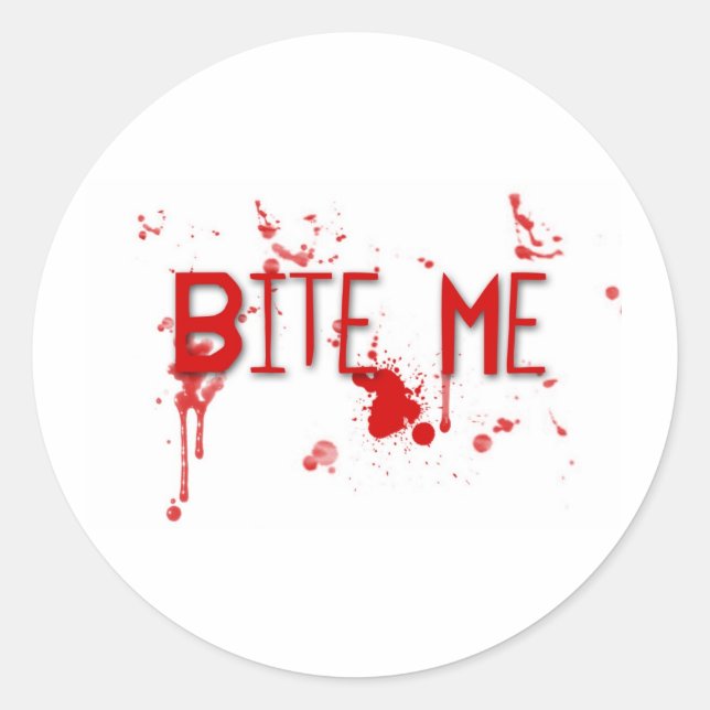 True Blood "Bite Me" Classic Round Sticker (Front)
