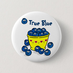 True Blue 6 Cm Round Badge