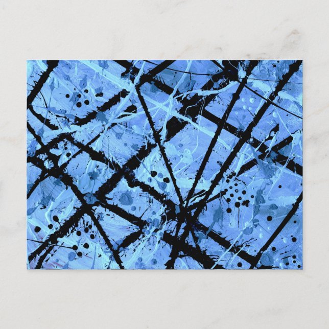 TRUE BLUE (an abstract art design) ~ Postcard (Front)