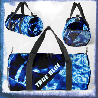 True Blue Edgy Bold Modern Customisable Duffle Bag