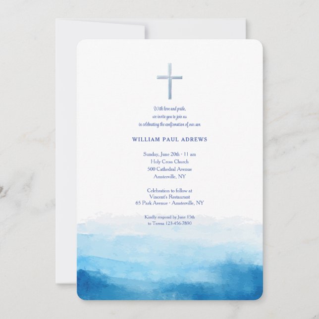 True Blue Invitation (Front)