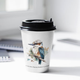 True Blue Kookaburra, custom Paper Cups
