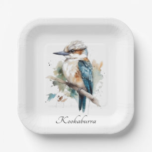 True Blue Kookaburra, custom Paper Plate
