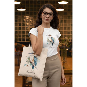 True Blue Kookaburra, custom Tote Bag