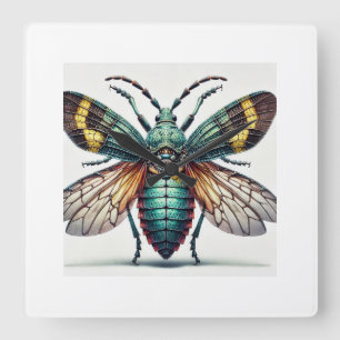 True Bug in Watercolor Ink 030924IREF243 - Waterco Square Wall Clock