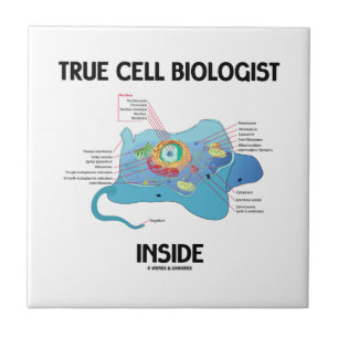 True Cell Biologist Inside (Eukaryote) Ceramic Tile