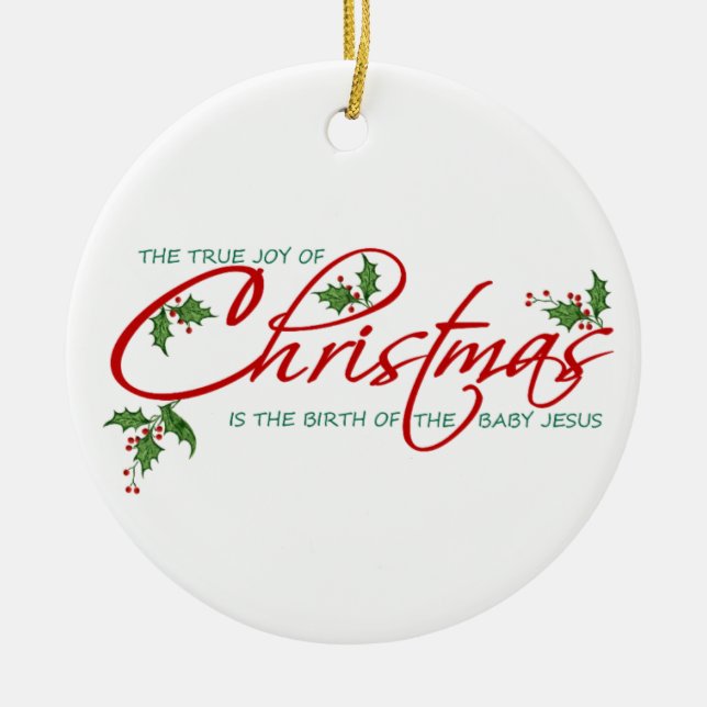 True Christmas Ceramic Tree Decoration (Front)