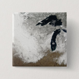 True-colour image of snow 15 cm square badge