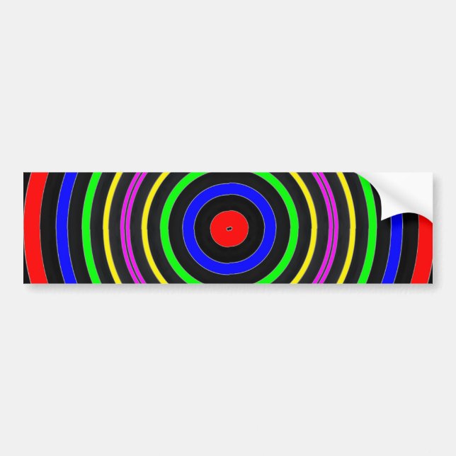 TRUE Colour Meditation Mandala Bumper Sticker (Front)