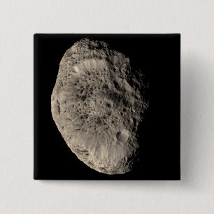 True colour mosaic of Saturn's moon Hyperion 15 Cm Square Badge