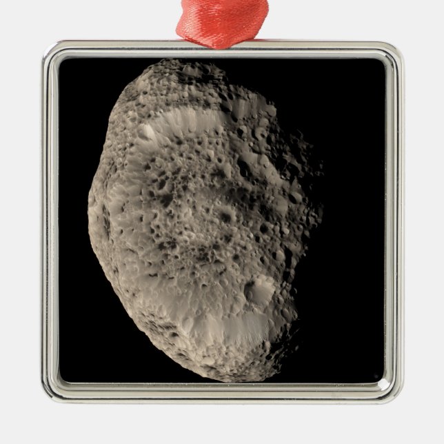 True colour mosaic of Saturn's moon Hyperion Metal Tree Decoration (Front)