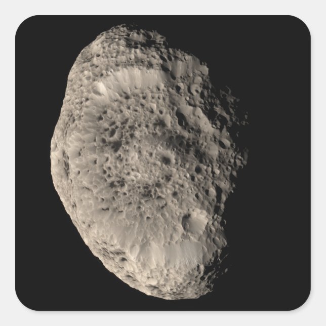 True colour mosaic of Saturn's moon Hyperion Square Sticker (Front)