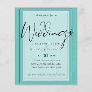 True Colour Script Typography Budget Wedding