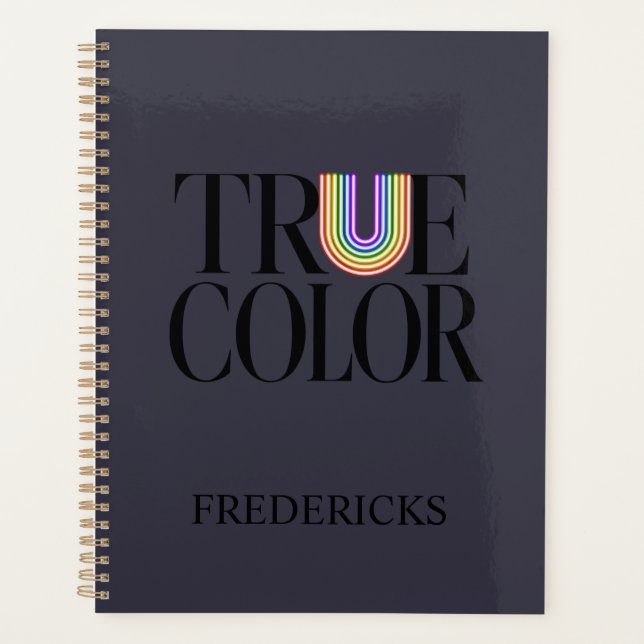 True Colours Editorial Custom Typography Design Planner (Front)