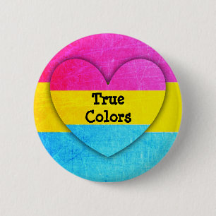 True Colours Pansexual Flag  Button