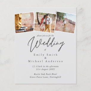 True Colours PHOTO Collage Wedding Budget Invites