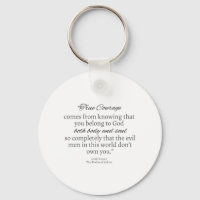 True Courage Quote Key Chain