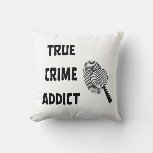 True crime addict cushion (Front)