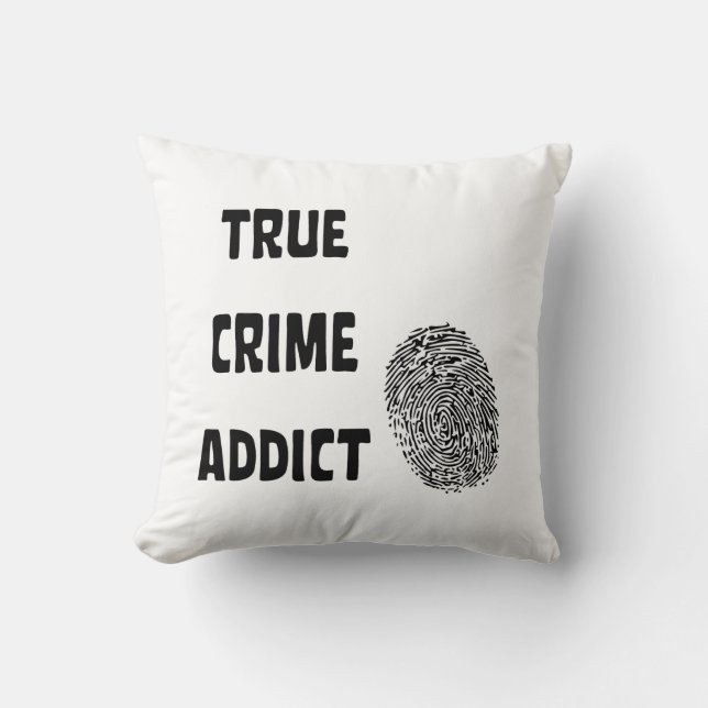 True crime addict cushion (Front)