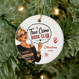 True Crime Book Club Ornament Gift