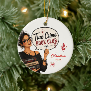 True Crime Book Club Ornament Gift