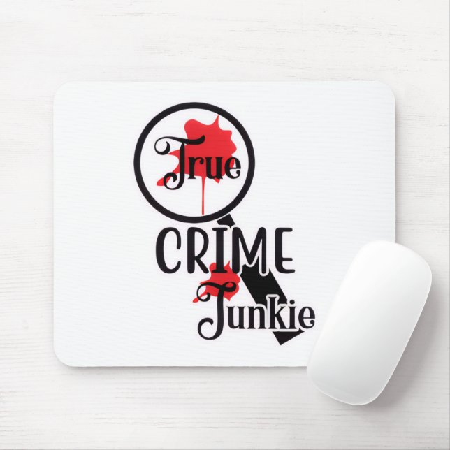 True Crime Junkie Mouse Pad (With Mouse)