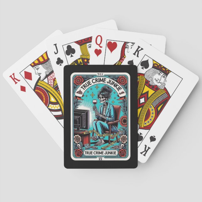 True Crime Junkie Tarot Poker Cards (Back)