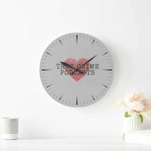 True Crime Podcast Lover  Large Clock