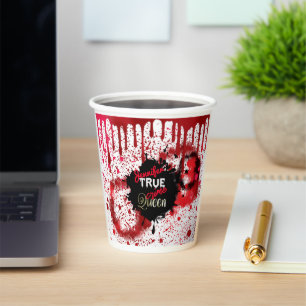 True Crime Queen Personalised Paper Cups