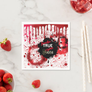 True Crime Queen Personalized  Paper Cups Napkin