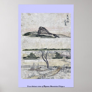 True distant view of Ōyama Mountain Ukiyo-e Poster