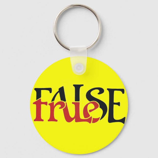 True False Key Ring (Front)