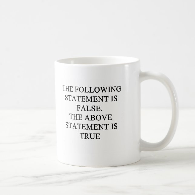 true false logic proverb coffee mug (Right)