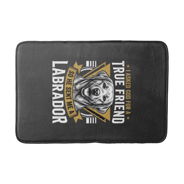 True Friend Labrador Dog Bath Mat (Front)