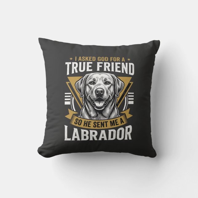 True Friend Labrador Dog Cushion (Front)