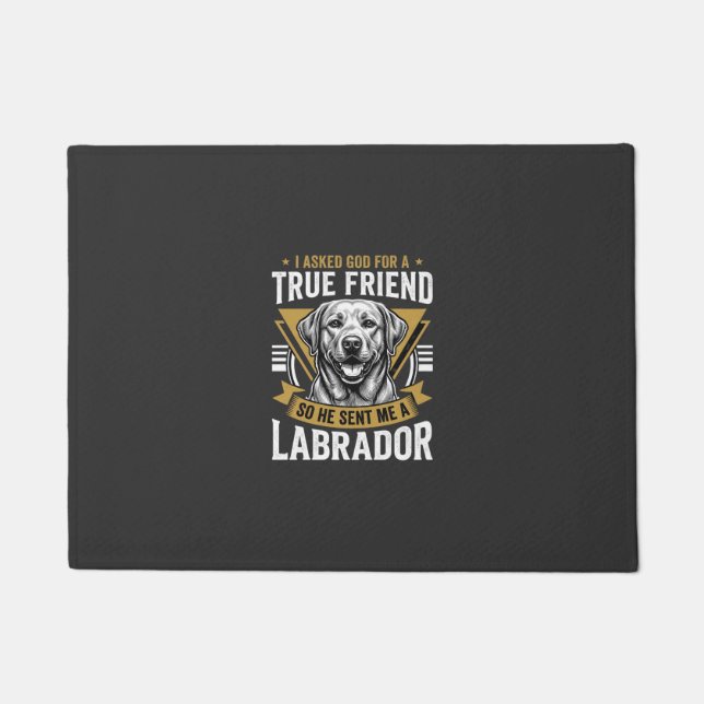 True Friend Labrador Dog Doormat (Front)
