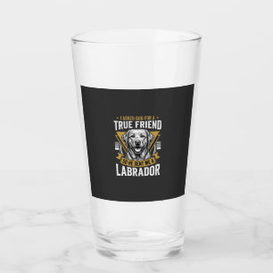 True Friend Labrador Dog Glass