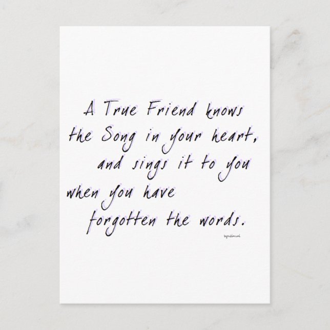 True Friend Postcard (Front)