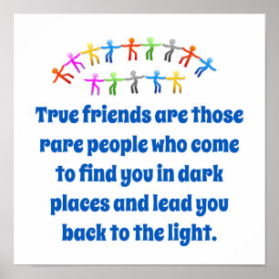 True Friends Are Those Rare People - Friendship Qu Poster