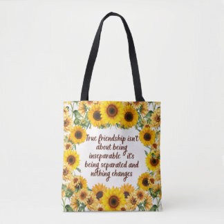 True Friendship Quote Tote Bag – Trendy & Creative