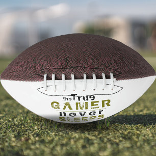 True Gamer Never Sleeps Funny Typography Gamer  Football